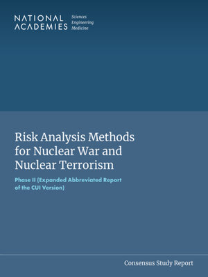 cover image of Risk Analysis Methods for Nuclear War and Nuclear Terrorism